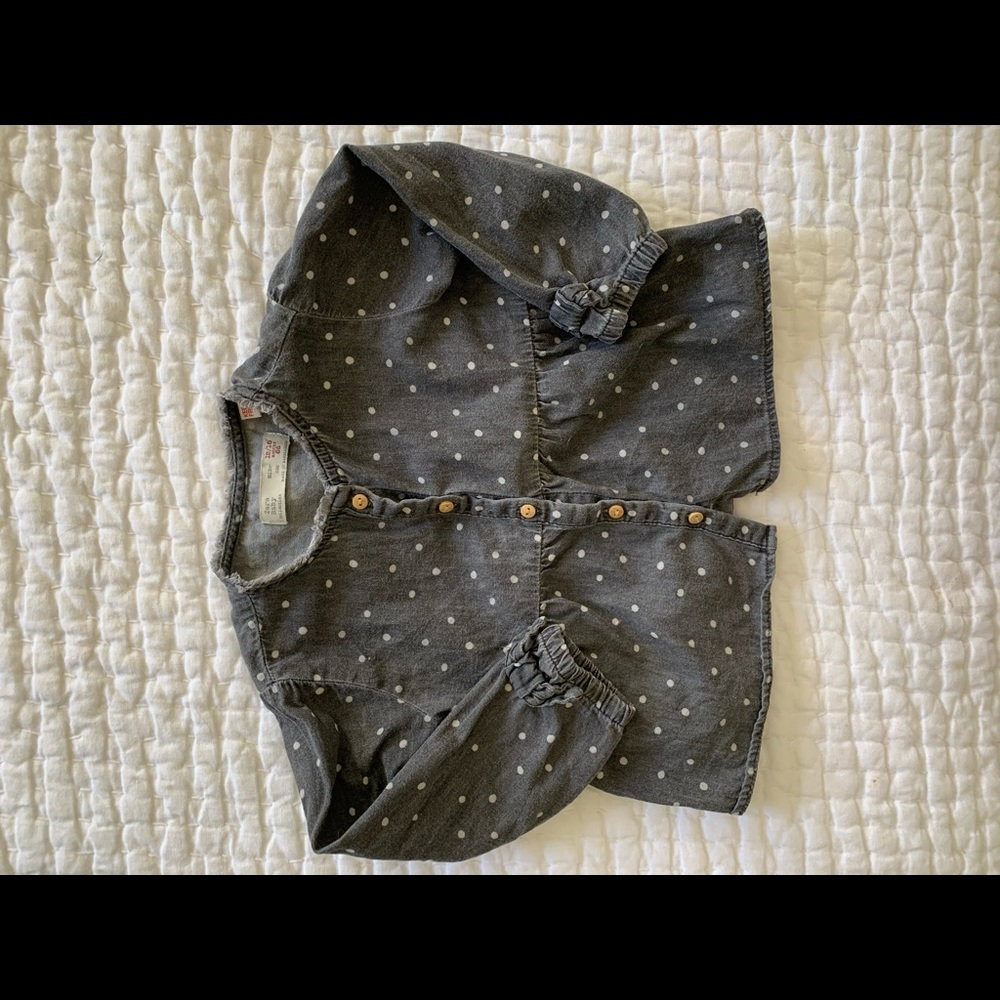 Zara polka dot blouse